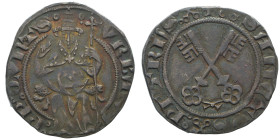 Urbano V 1362-1370 (Guglielmo Grimoard)
grosso, Avignone, AG 3.00 g.
Ref : MIR 215 (R2), Munt. 5, Berman 202
Conservation : TTB
