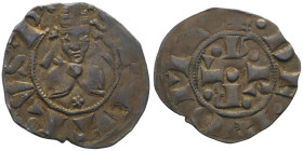 Gregorio XI 1370-1378
Bolognino Romano, AG 1.23 g.
Avers: S PETRVS P busto mitrato di fronte, in basso stella 
Revers DE ROMA , nel campo a croce VRBI...