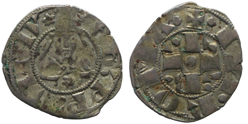 Gregorio XI 1370-1378
Bolognino Romano, AG 1.20 g.
Ref : MIR 225/3, Berman 208
C...