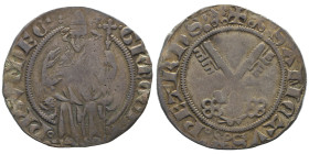 Gregorio XI 1370-1378
Grosso da 24 denari, Avignone, AG 2.57 g.
Ref : MIR 228 (R2), Munt 14, Berman 213
Conservation : TTB. Rare