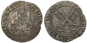 Gregorio XII 1406-1415
Grosso, Roma, AG 2.10 g.
Ref : 264/2 (R2), Berman 253
Conservatio. : TTB