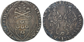 Pio II 1458–1464 
Grosso, Roma, AG 3.82 g.
Avers : PIVS PAPA –SECVNDV Stemma sormontato da triregno e chiavi decussate, entro cornice quadrilobata
Rev...