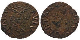 Paolo II 1464-1471 
Picciolo, Spoleto, Mi 0.50 g.
Ref : MIR 443, Munt 88, Berman 443
Conservation : TTB+