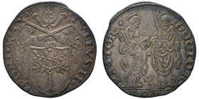 Giulio II 1503-1513
Giulio, Roma, AG 3.72 g.
Ref : MIR 560 (R2), Munt 27, Berman 573
Conservation : Superbe