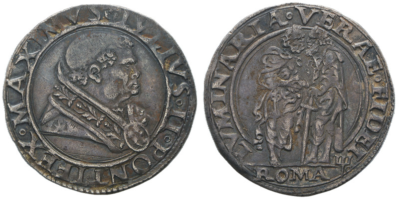 Giulio II 1503-1513
Giulio, Roma, AG 3.69 g.
Ref : MIR 558 (R3), Munt 24, Berman...
