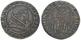 Giulio II 1503-1513
Giulio, Roma, AG 3.69 g.
Ref : MIR 558 (R3), Munt 24, Berman 570
Conservation : presque Superbe et rarissime. Très belle patine fo...