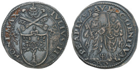 Giulio II 1503-1513
Giulio, Roma, AG 3.72 g.
Ref : MIR 559/2, Munt 25, Berman 571
Conservation : TTB-SUP