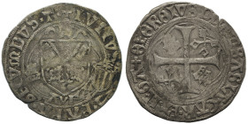 Giulio II 1503-1513
Dozzina (Douzain), Avignone, AG 2.36 g.
Ref : MIR 574/1 Munt. 80, Berman 626 
Conservation : TTB. Très Rare.