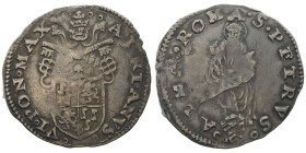 Adriano VI 1522-1523
Mezzo Giulio, Roma, AG 1.79 g.
Ref : MIR 747/1 (R3), Munt 10, Berm 799
Conservation : TTB
