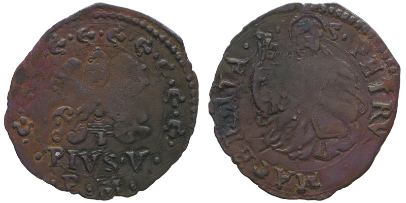 Pio V 1566-1572
Quattrino, Macerata, AG 0.44 g.
Ref : MIR 1116, Munt. 49, Berm. ...
