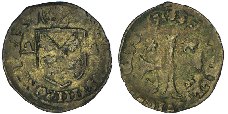 Clemente VIII 1592-1605
Dozzina (Douzain) , Avignone, 1593, Mi 2.24 g.
Ref : MIR...
