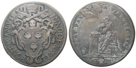 Innocenzo XII 1691-1700
Mezza piastra, Roma, AN VII, AG 15.70 g.
Ref : MIR 2138/3 (R), Munt 32, Berman 2238
Conservation : TB-TTB. Rare