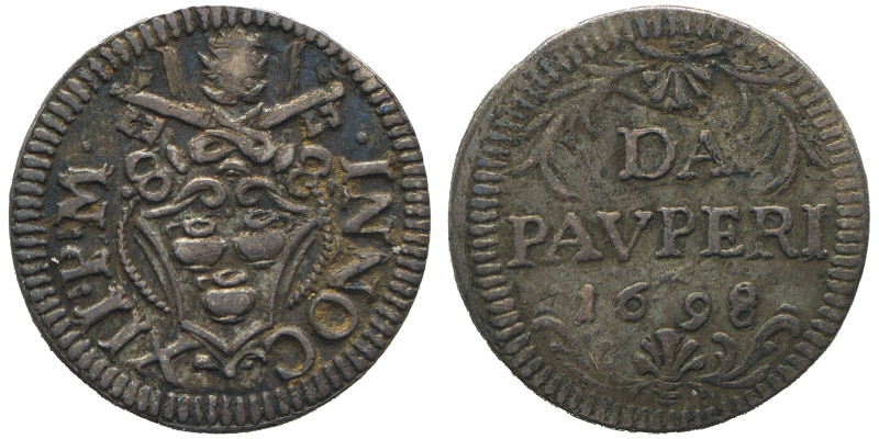 Innocenzo XII 1691-1700
1/2 Grosso, Roma, 1698, AG 0;70 g.
Ref : MIR 2168/10, Mu...