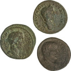 Lote 6 monedas AE 24 a 30. CARACALLA. AE. Todas monedas Griegas bajo el imperio romano. A EXAMINAR. BC a MBC-.