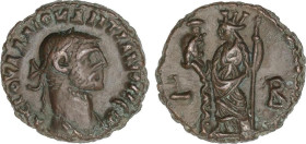 Tetradracma. 294-305 d.C. DIOCLECIANO. ALEJANDRÍA. Anv.: Busto laureado a derecha, alrededor leyenda. Rev.: Alejandría torreada a izquierda con cetro ...
