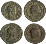Lote 4 monedas Follis. CONSTANTINO, CONSTANTINO II. AE. A EXAMINAR. MBC a EBC-.