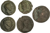 Lote 10 monedas Pequeños Bronces. VARIOS EMPERADORES. AE. A EXAMINAR. BC a MBC.
