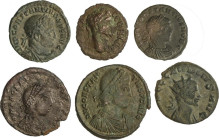 Lote 11 monedas Pequeños Bronces. VARIOS EMPERADORES: CLAUDIO, CONSTANCIO II, CONSTANTINO II…. AE. A EXAMINAR. BC a MBC+.