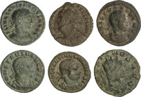 Lote 11 monedas Pequeños Bronces. VARIOS EMPERADORES: CONSTACIO II, CONSTANTINO II, MAXIMINO…. AE. A EXAMINAR. BC a MBC+.
