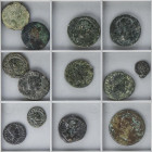 Lote 22 monedas AE a Sestercio. VARIOS EMPERADORES. AE. Muchos emperadores diferentes: Adriano, Antonino Pío, Marco Aurelio, Crispina, Salonina, Tétri...