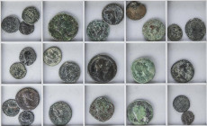 Lote 45 monedas AE a Sestercio. VARIOS EMPERADORES. AE. Diferentes tamaños. Incluye follis, centenionales, As y Sestercios. Muchos emperadores diferen...