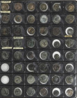 Lote 48 monedas Pequeños bronces de bajo imperio. VARIOS EMPERADORES. AE. En hoja de álbum. A EXAMINAR. BC a MBC+.