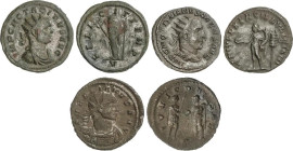 Lote 3 monedas Antoniniano. AURELIANO, TACITO, TRAJANO DECIO. Ve. A EXAMINAR. MBC+ a EBC-.
