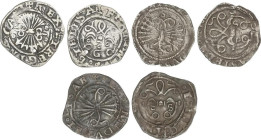 Lote 3 monedas 1/2 Real. GRANADA, SEVILLA (2). A EXAMINAR. MBC- a MBC.