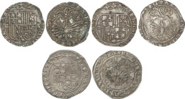 Lote 3 monedas 1 Real. SEVILLA. AC-408, 440(2). MBC- a MBC.