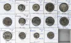 Lote 16 monedas 4(2), 8 Maravedís (12). 1621 a 1663. SEGOVIA. A EXAMINAR. BC+ a MBC+.