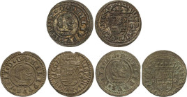 Lote 3 monedas 16 Maravedís. 1662, 63, 64. BURGOS. A EXAMINAR. AC-439, 440, 441. MBC a MBC+.