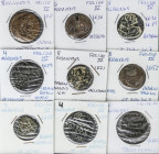 Lote 28 monedas 4, 8, 16 Maravedís. VARIAS CECAS. Todas reselladas y alguna falsa de epoca. A EXAMINAR. BC+ a MBC+.