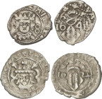 Lote 2 monedas Divuité. 1624, 1641. VALENCIA. 1,98 y 1,67 grs. AC-813, 817. MBC-.
