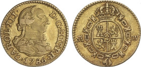 1/2 Escudo. 1786. MADRID. D.V. 1,73 grs. AC-1280. MBC+.