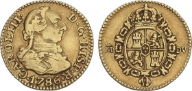 1/2 Escudo. 1786. MADRID. DV. 1,71 grs. AC-1280. MBC.