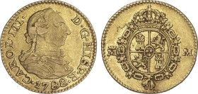 1/2 Escudo. 1788. MADRID. M. 1,75 grs. Restos de brillo original. AC-1286. MBC+.