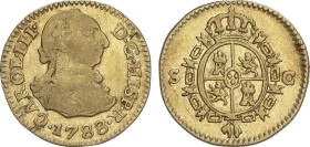 1/2 Escudo. 1788. SEVILLA. C. 1,71 grs. Restos de brillo original. AC-1318. MBC.