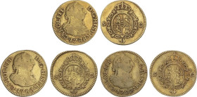 Lote 3 monedas 1/2 Escudo. 1788. SEVILLA. C. AC-1318. MBC- a MBC.