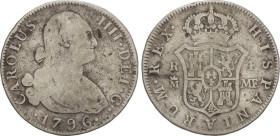 4 Reales. 1796. MADRID. M.F. 12,72 grs. AC-782. BC+.