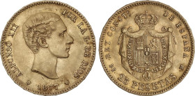 25 Pesetas. 1877 (*18-_). D.E.-M. MBC+.