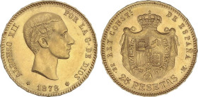 25 Pesetas. 1878 (*18-78). EM-M. Restos de brillo. EBC.