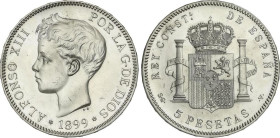 5 Pesetas. 1899 (*18-99). S.G.-V. EBC/EBC+.