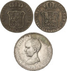 Lote 3 monedas 6 Cuartos (2) y 5 Pesetas. Isabel II 2 monedas 6 cuartos 1841 y 1846 y 5 Pesetas Alfonso XIII 1890 (*18-90) M.P.-M. MBC a MBC+.