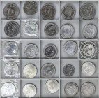 Lote 70 monedas. ISABEL II a MONEDA EXTRANJERA. AR, Cuni, Ni. Restos finales de colección. Destacan 40 Céntimos de Escudo Isabel II, algo de plata del...