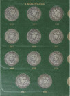 Lote 22 monedas 5 Bolívares. 1876 a 1936. AR. Pequeña colección de monedas de 5 Bolívares desde 1876 a 1936. La de 1876 RARA. En álbum. BC+ a MBC+....