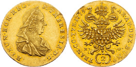 Maria Theresia, 2 Dukat 1775, Karlsburg