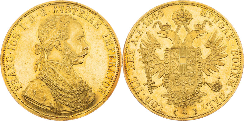 Franz Joseph I., 4 Dukat 1900, Vienna Franz Joseph I., 4 Dukat 1900, Vienna, 13,...