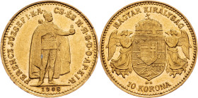 Franz Joseph I., 10 Korona 1908, KB, Kremnitz