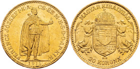 Franz Joseph I., 20 Korona 1915, KB, Kremnitz