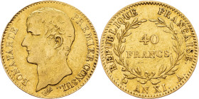 France, 40 Francs AN XI (1802/1803), A